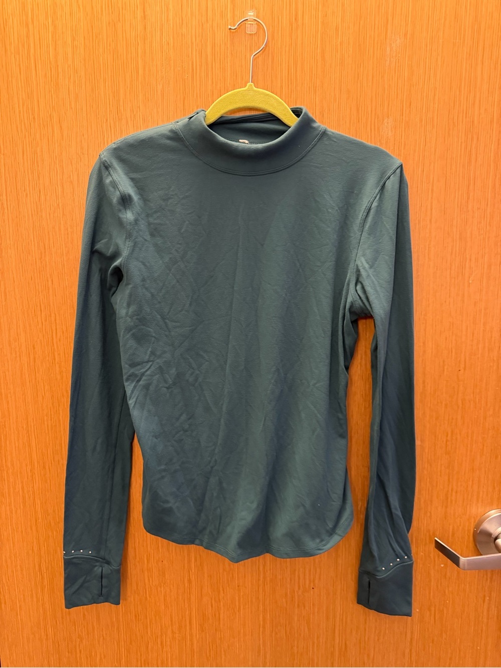 lululemon athletica Long Sleeve Mock Neck Top in Dark Green